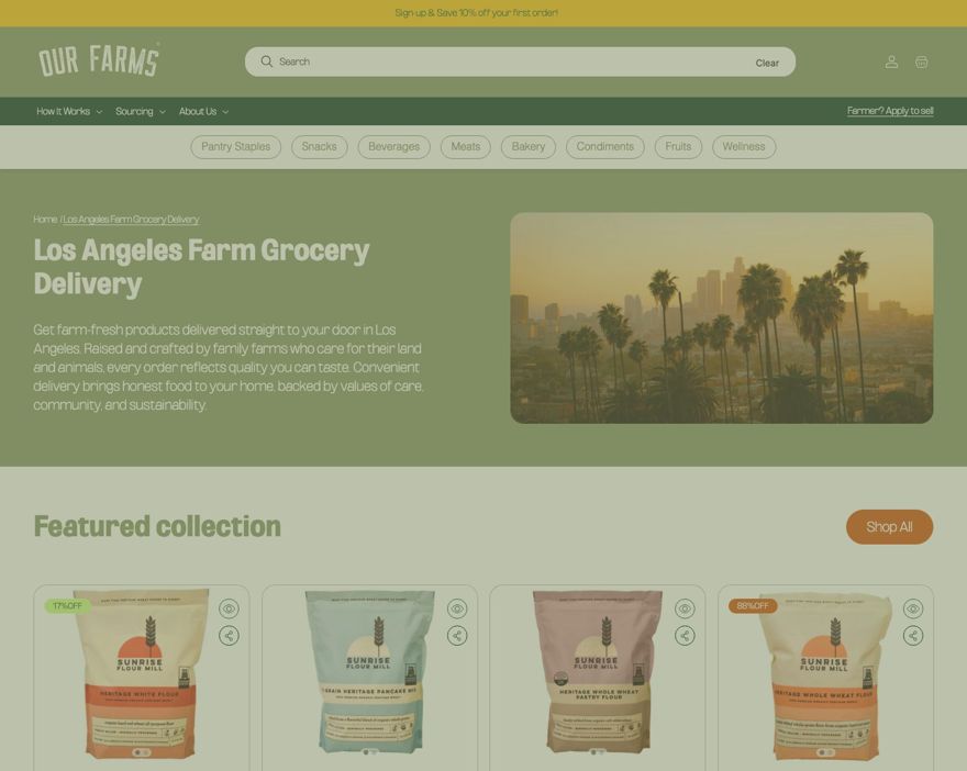 Los Angeles delivery SEO page